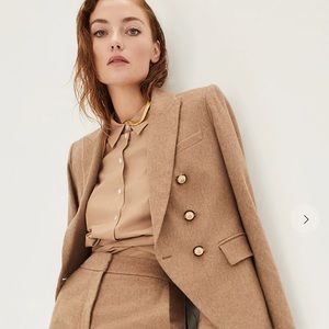 NWT - Veronica Beard Miller Dickey Jacket Taupe - Size 4